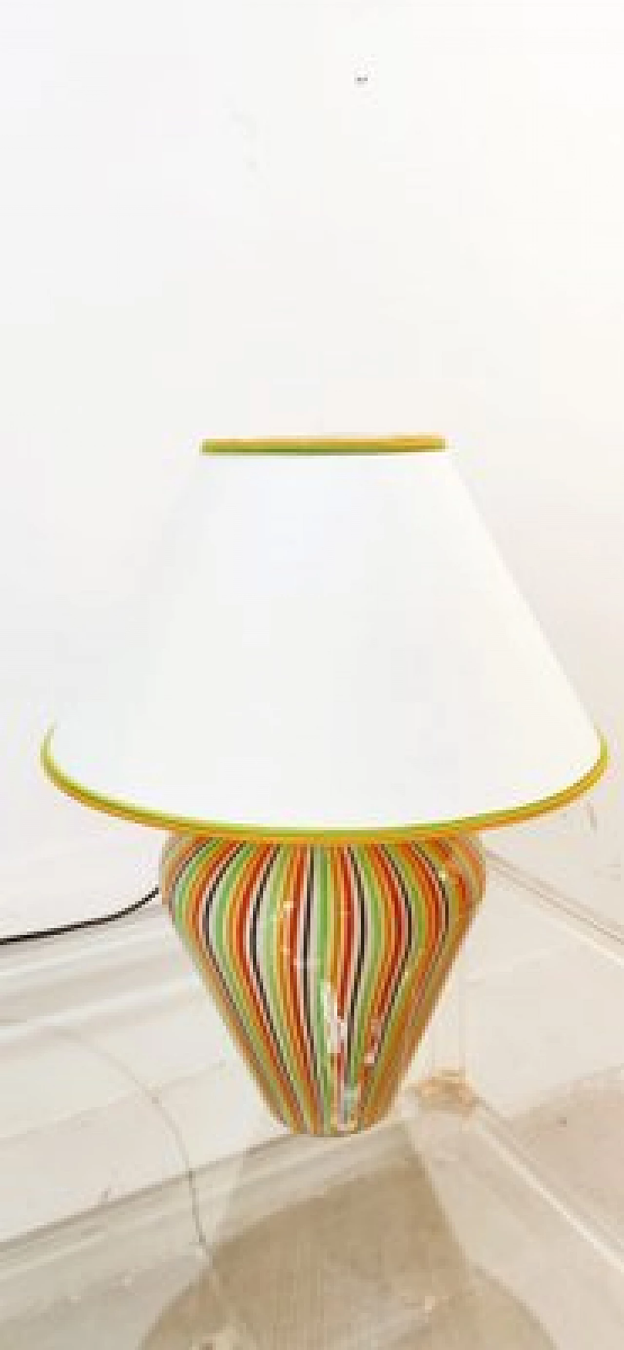 Lampada da tavolo in vetro di Murano multicolore, anni '80 7