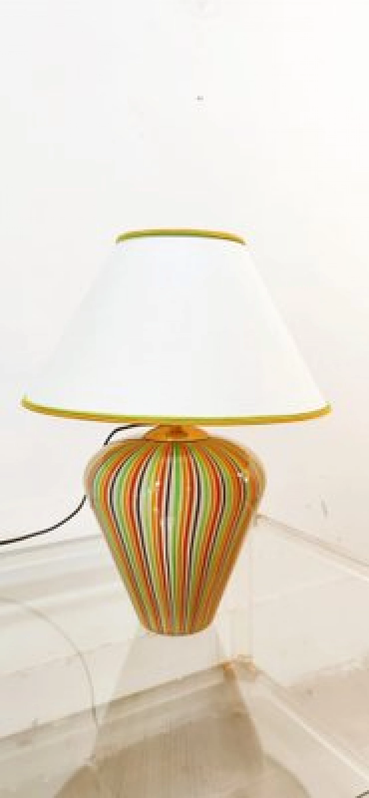 Lampada da tavolo in vetro di Murano multicolore, anni '80 9