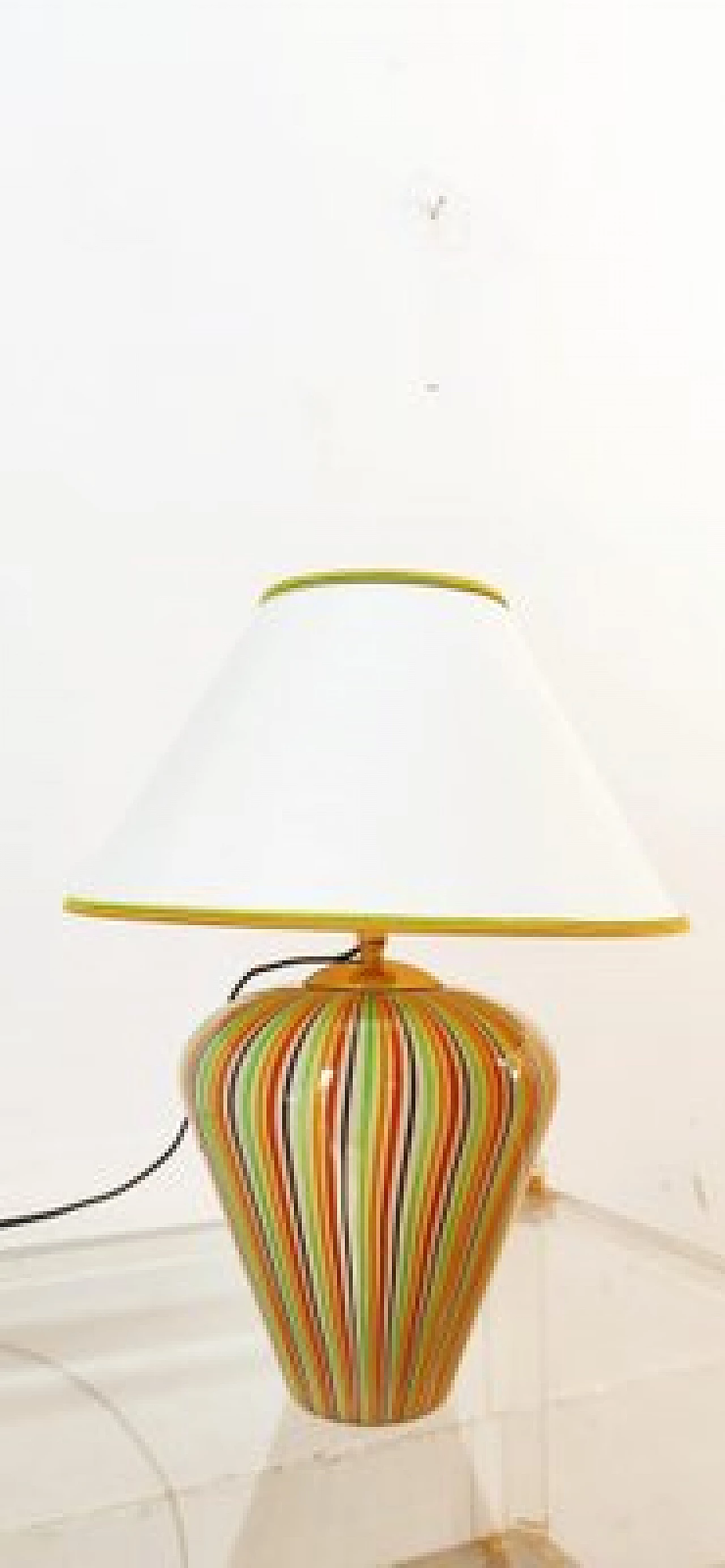 Lampada da tavolo in vetro di Murano multicolore, anni '80 11