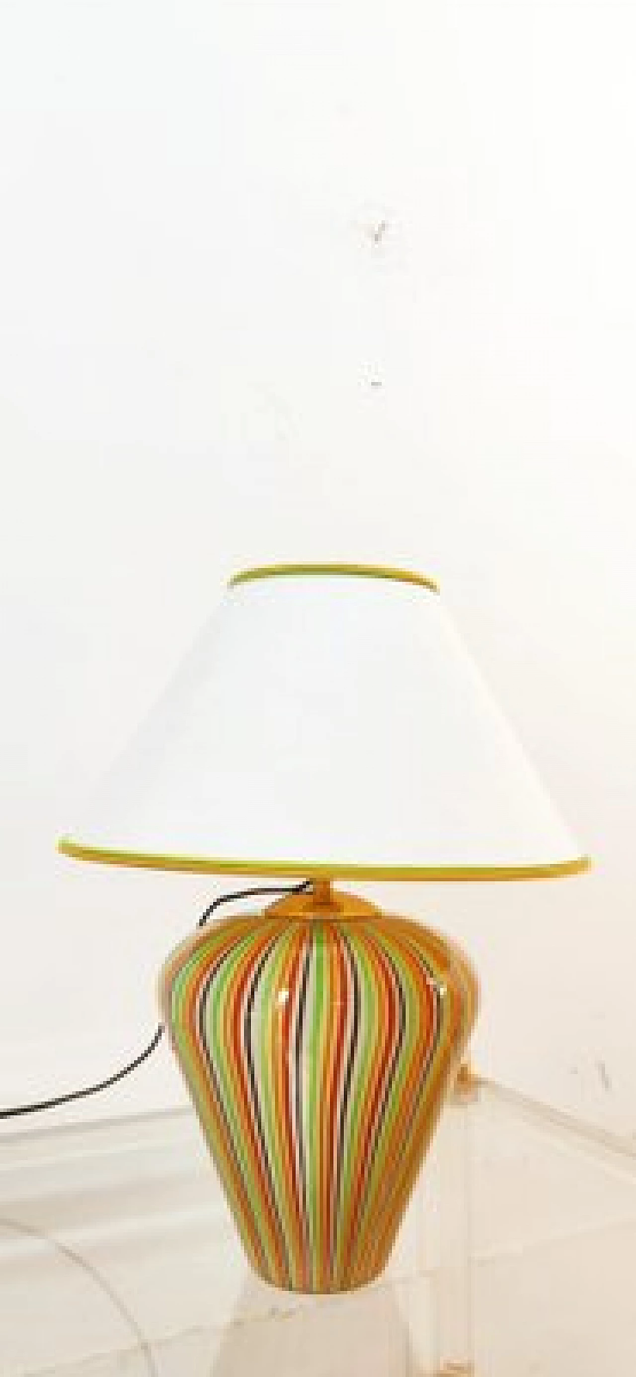 Lampada da tavolo in vetro di Murano multicolore, anni '80 13