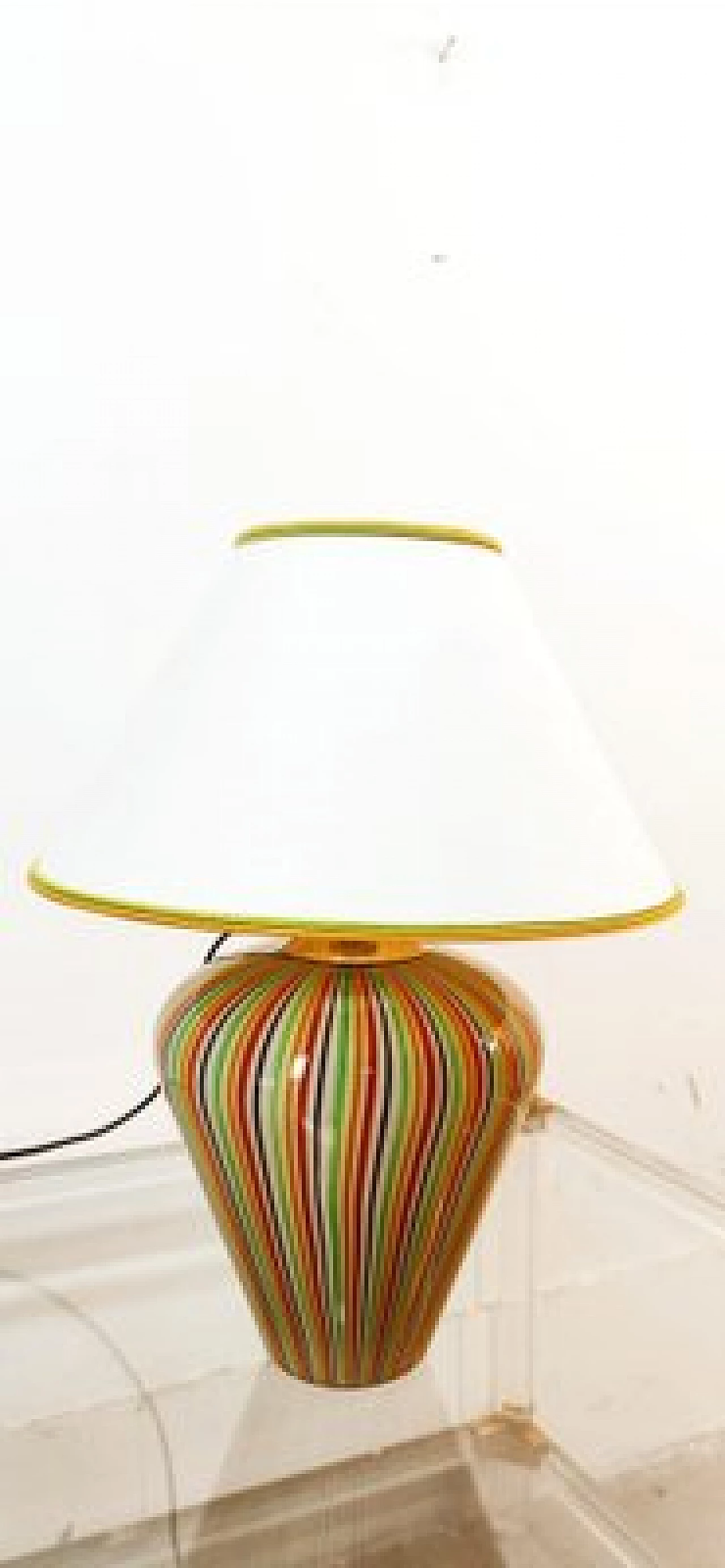 Lampada da tavolo in vetro di Murano multicolore, anni '80 15