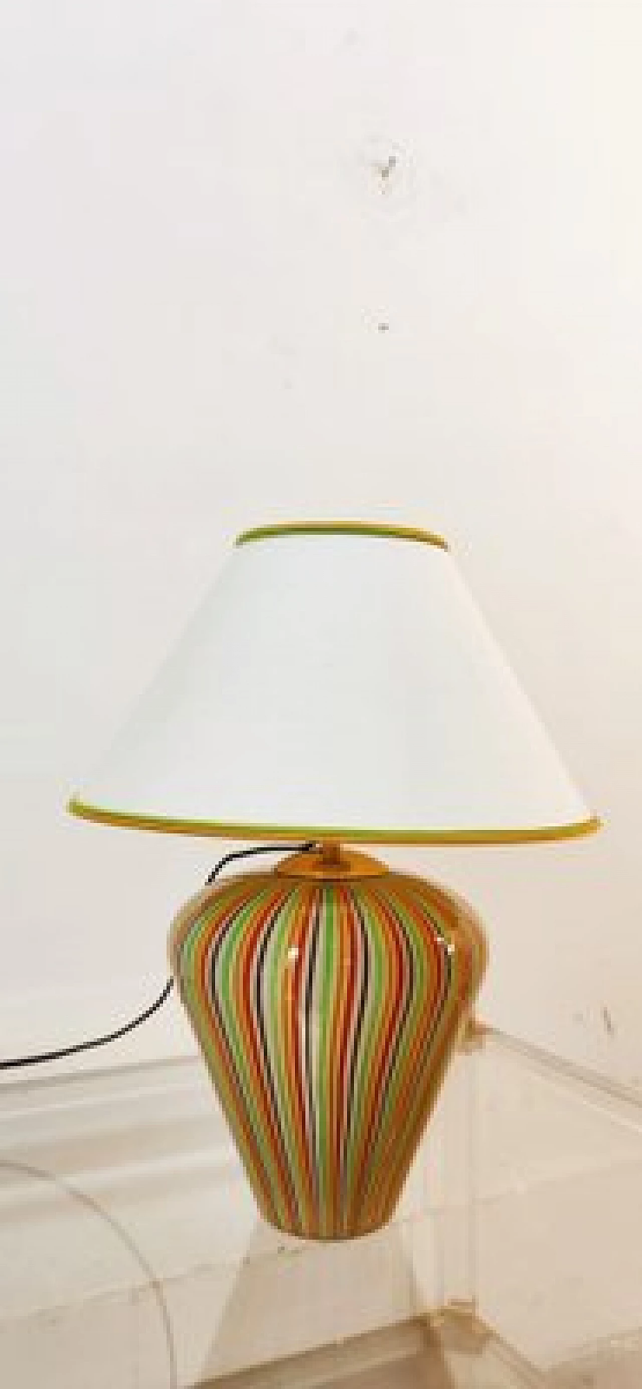 Lampada da tavolo in vetro di Murano multicolore, anni '80 17