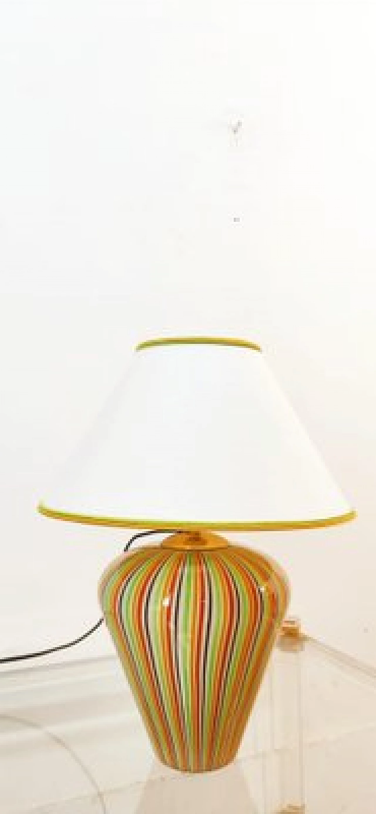 Lampada da tavolo in vetro di Murano multicolore, anni '80 19