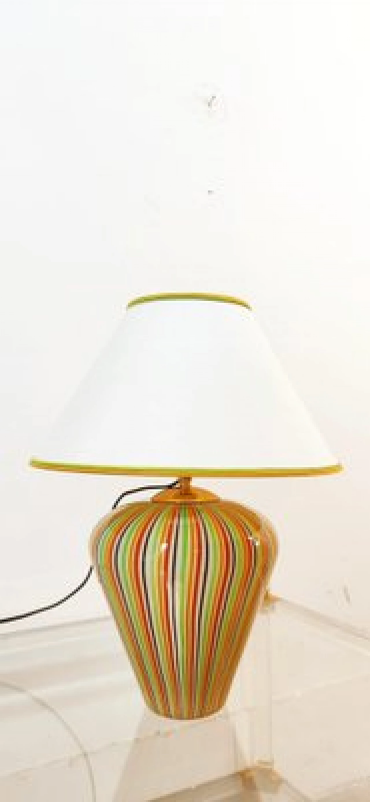 Lampada da tavolo in vetro di Murano multicolore, anni '80 21