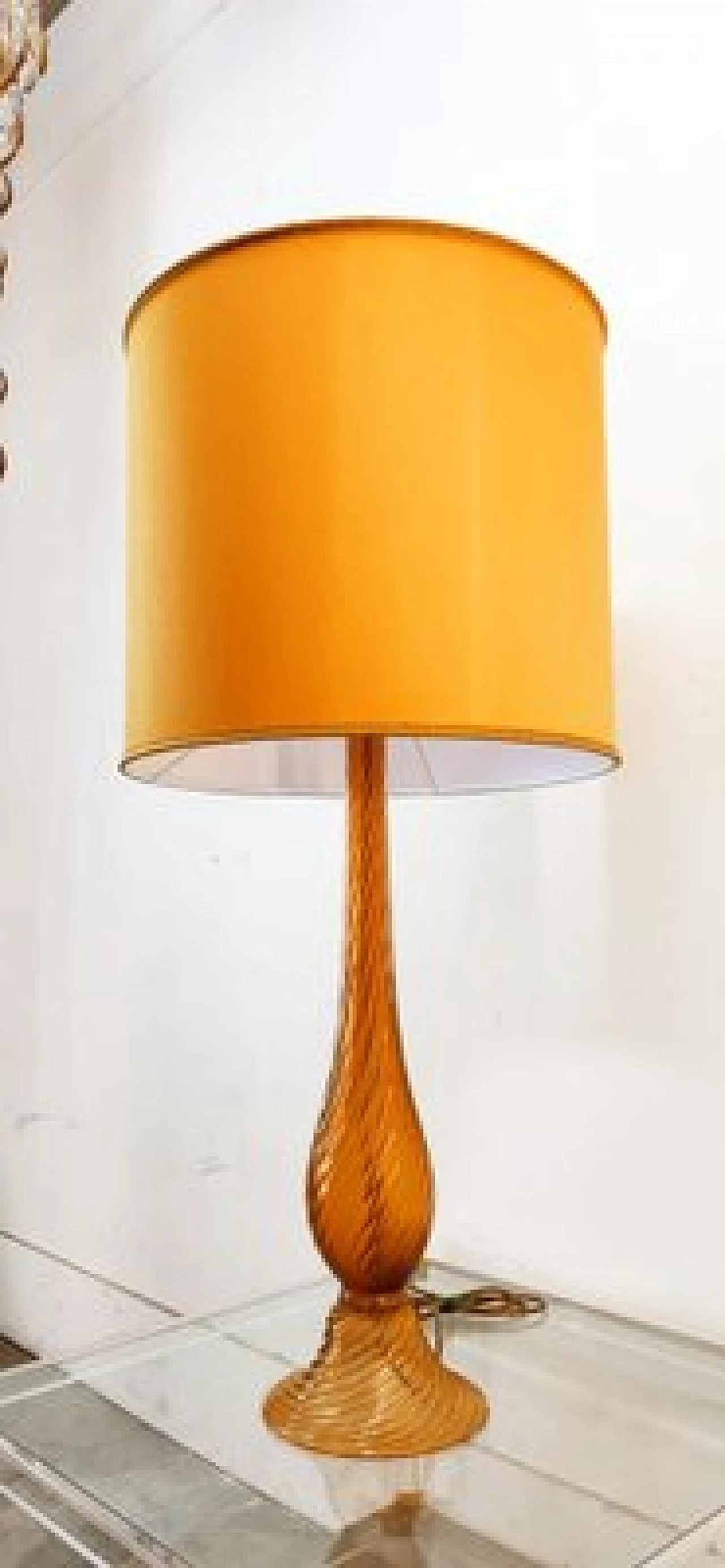 Gilded Murano glass table lamp, 1960s 1