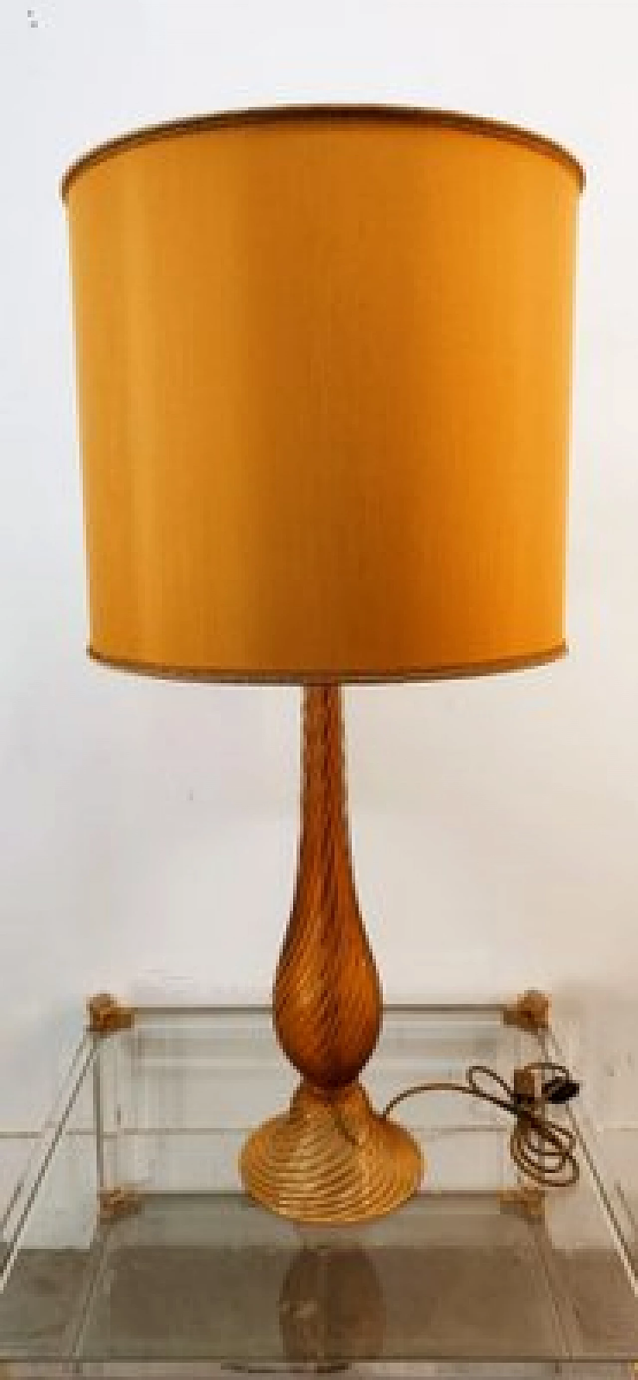 Gilded Murano glass table lamp, 1960s 4
