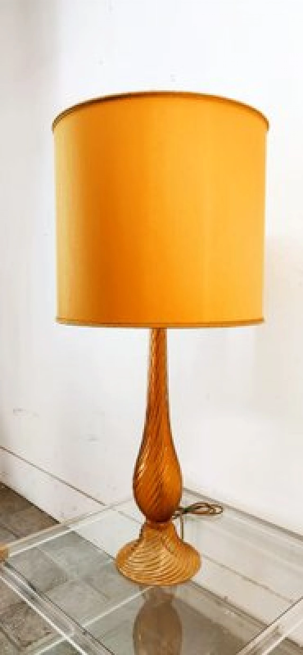 Gilded Murano glass table lamp, 1960s 7