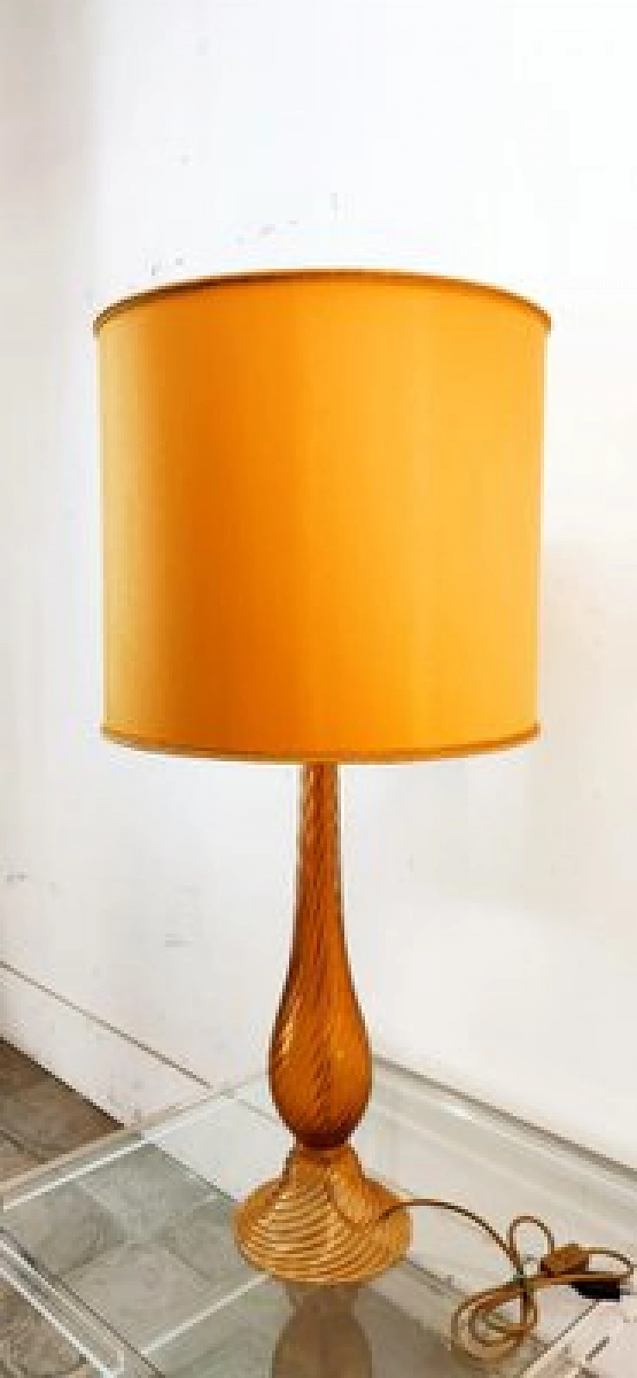 Gilded Murano glass table lamp, 1960s 8