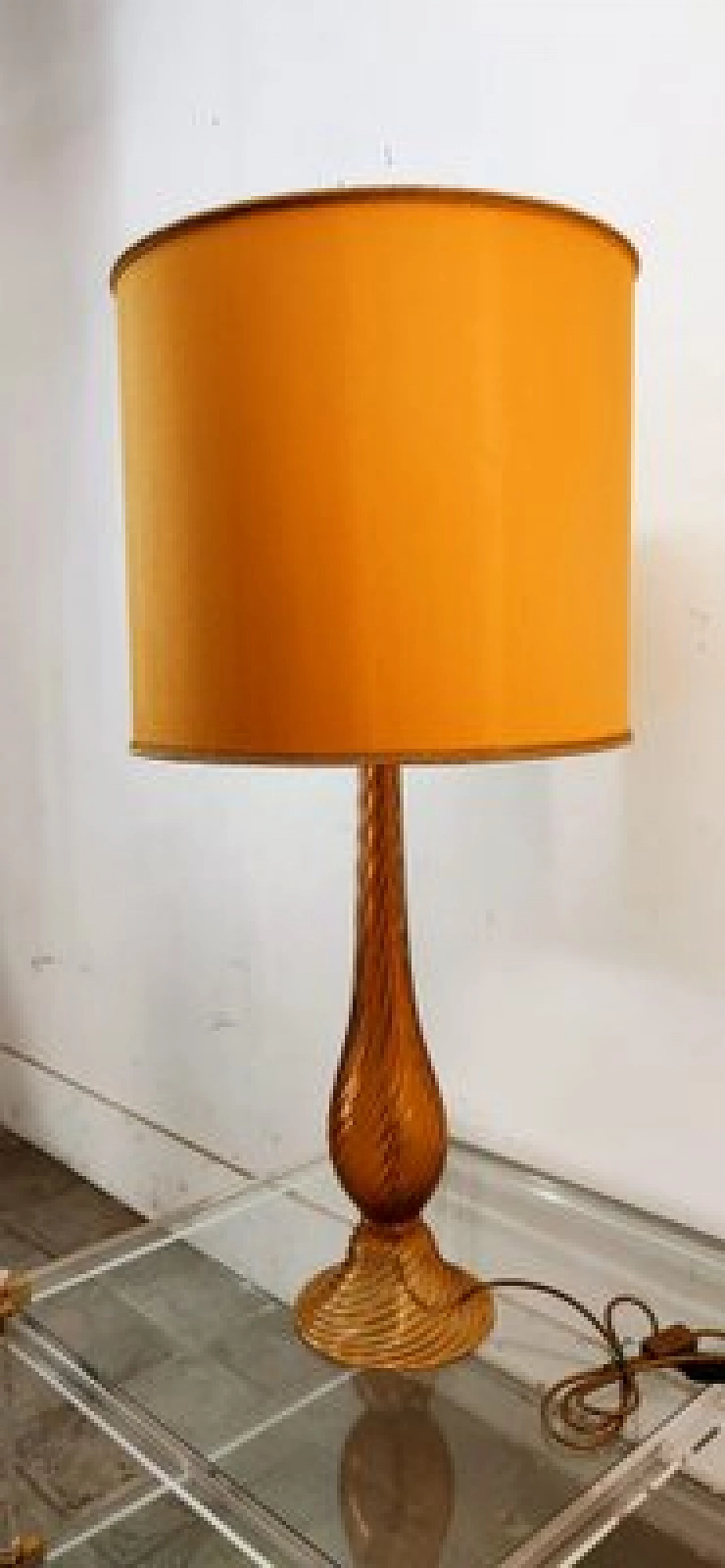 Gilded Murano glass table lamp, 1960s 10