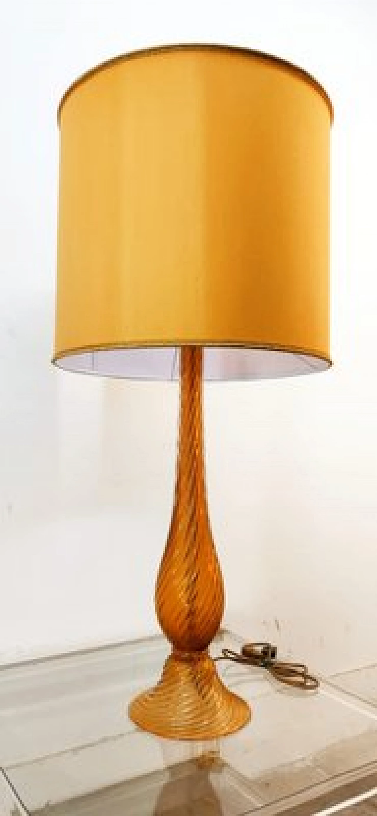 Gilded Murano glass table lamp, 1960s 12