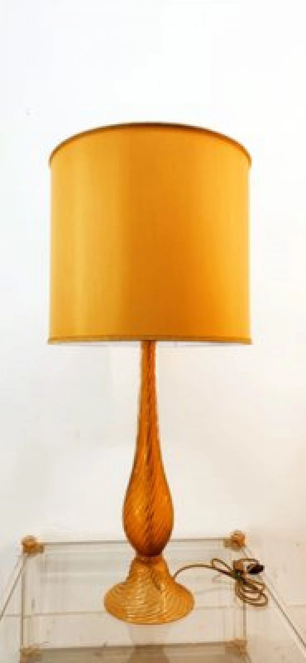 Gilded Murano glass table lamp, 1960s 15