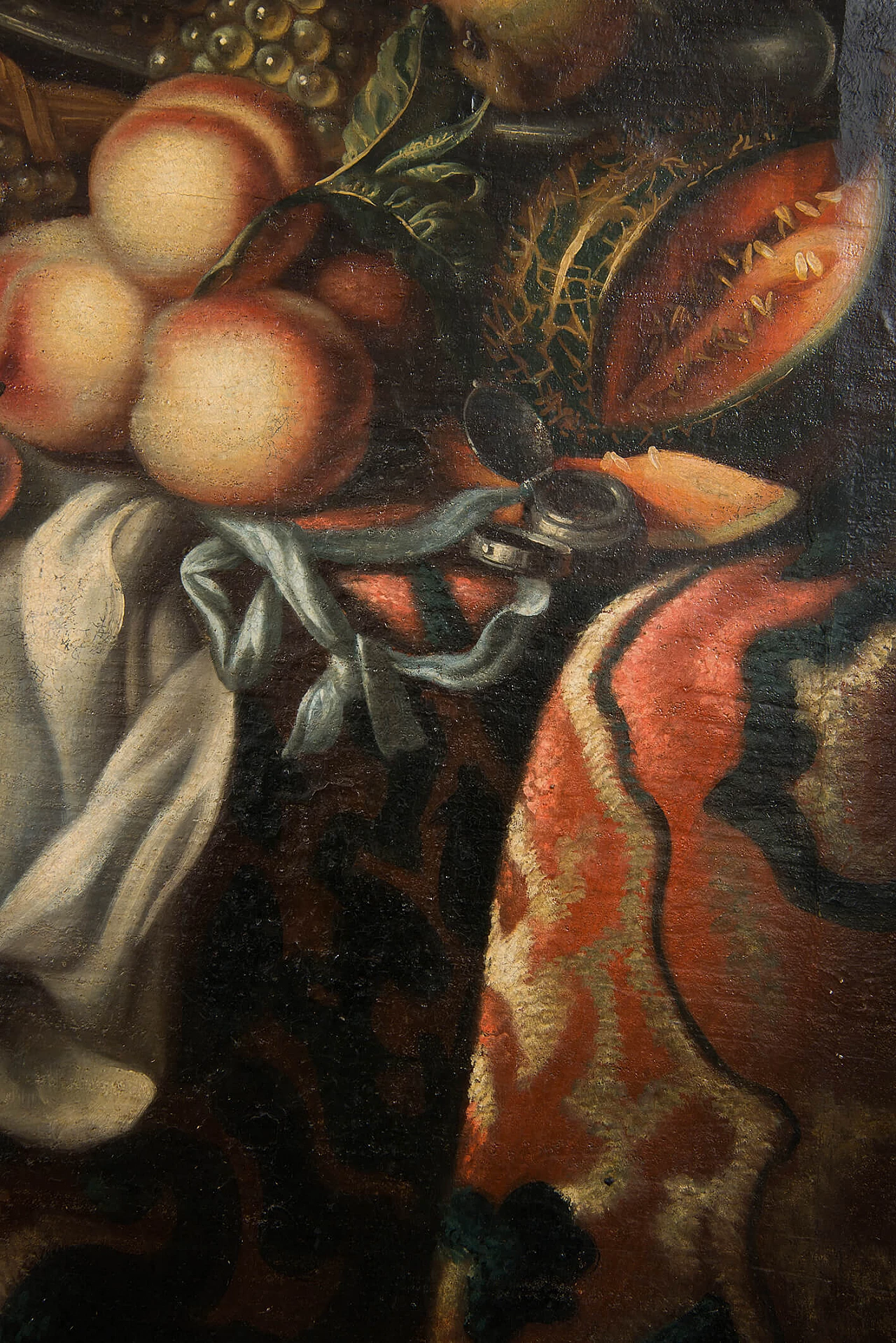 Still Life with Fruit of Flemish Origin, oil on canvas, 17th century 3