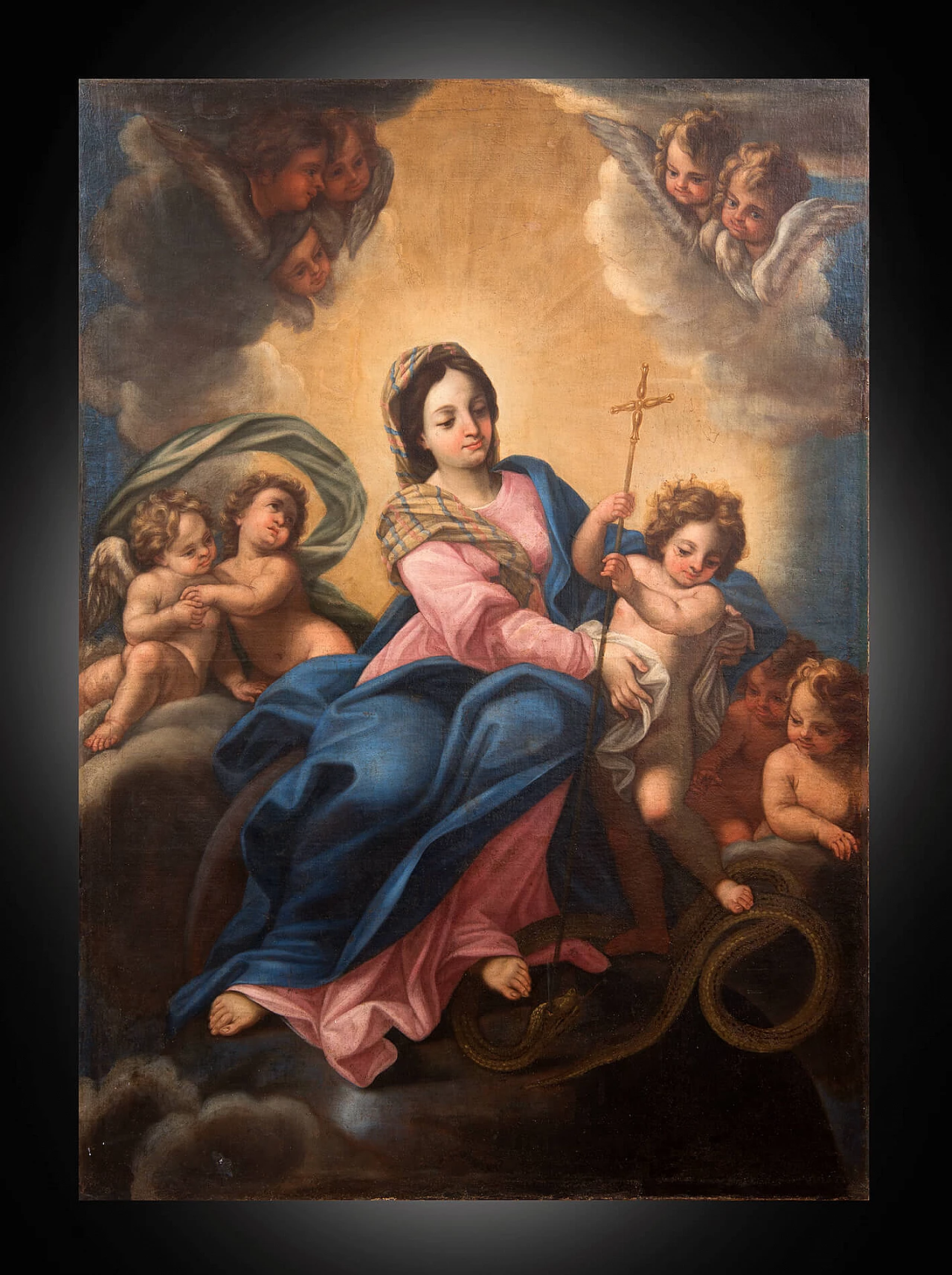Vergine Immacolata con Gesù Cacciatore, olio su tela, '700 1