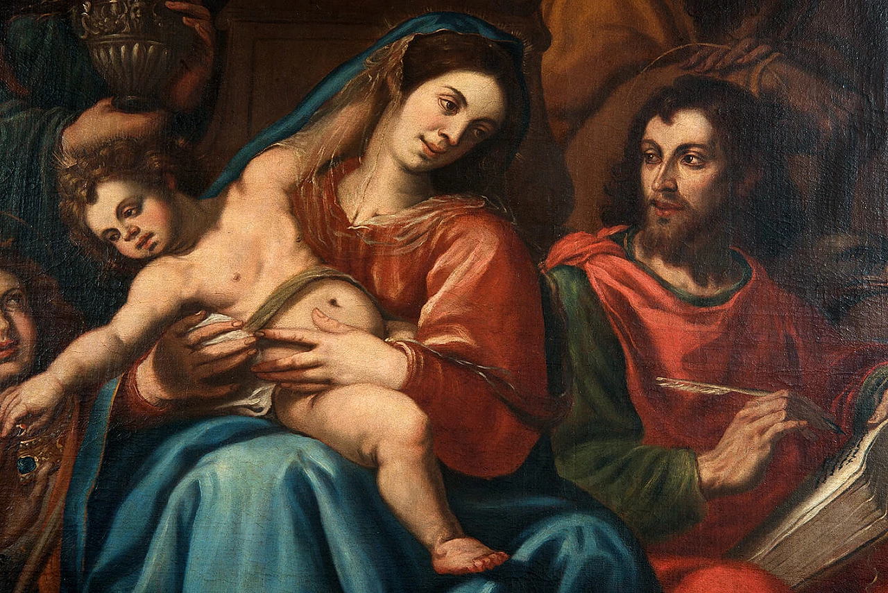 Matrimonio mistico di Santa Caterina, olio su tela, '700 2