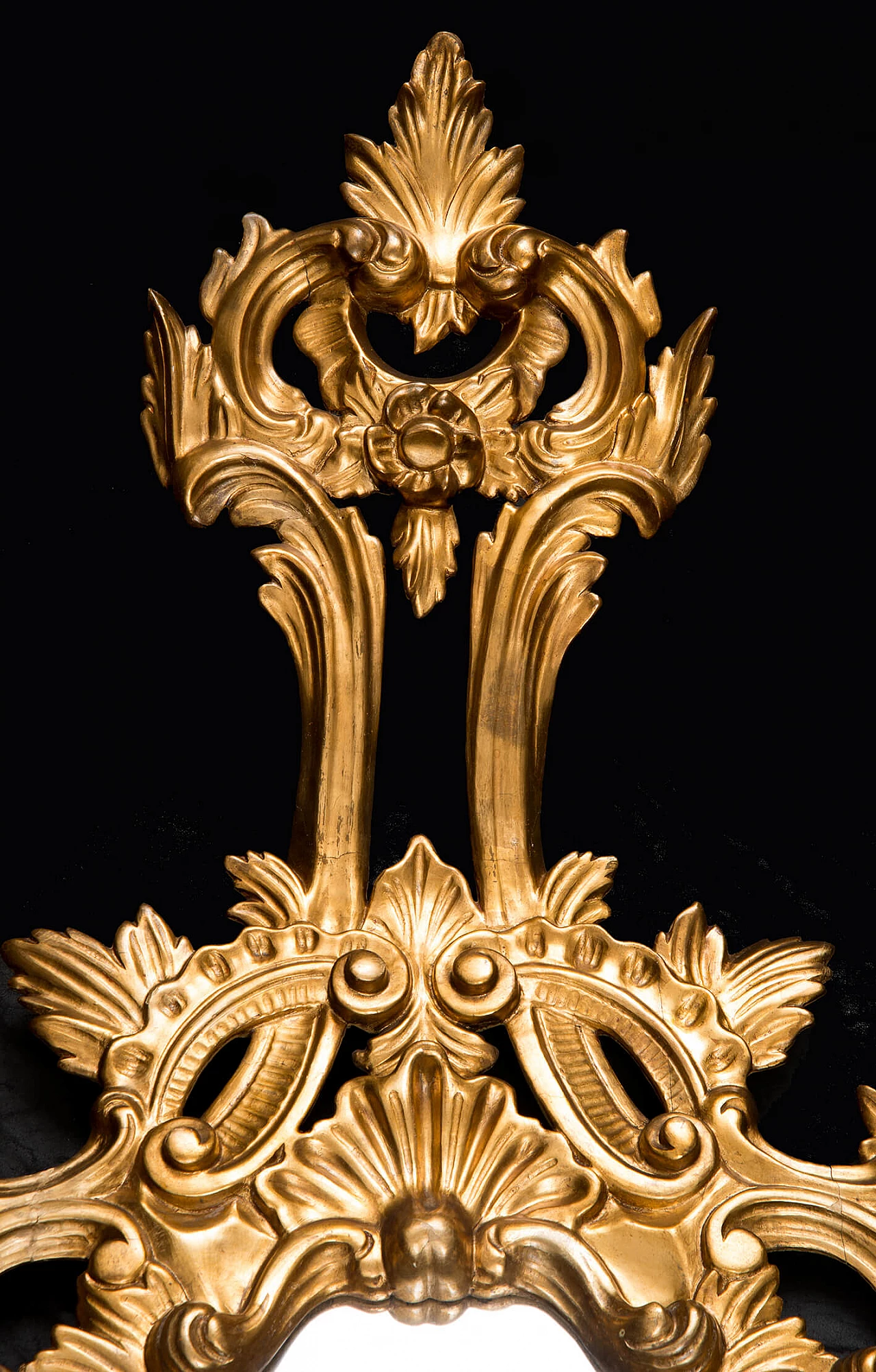 Coppia di specchiere Napoleone III in legno dorato e intagliato, '800 3