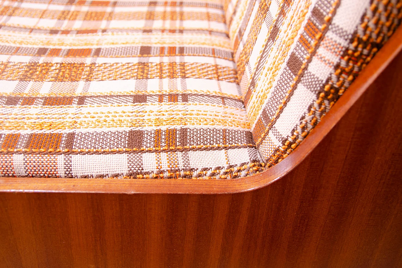 Divano letto cecoslovacco in legno impiallacciato frassino, anni '70 10