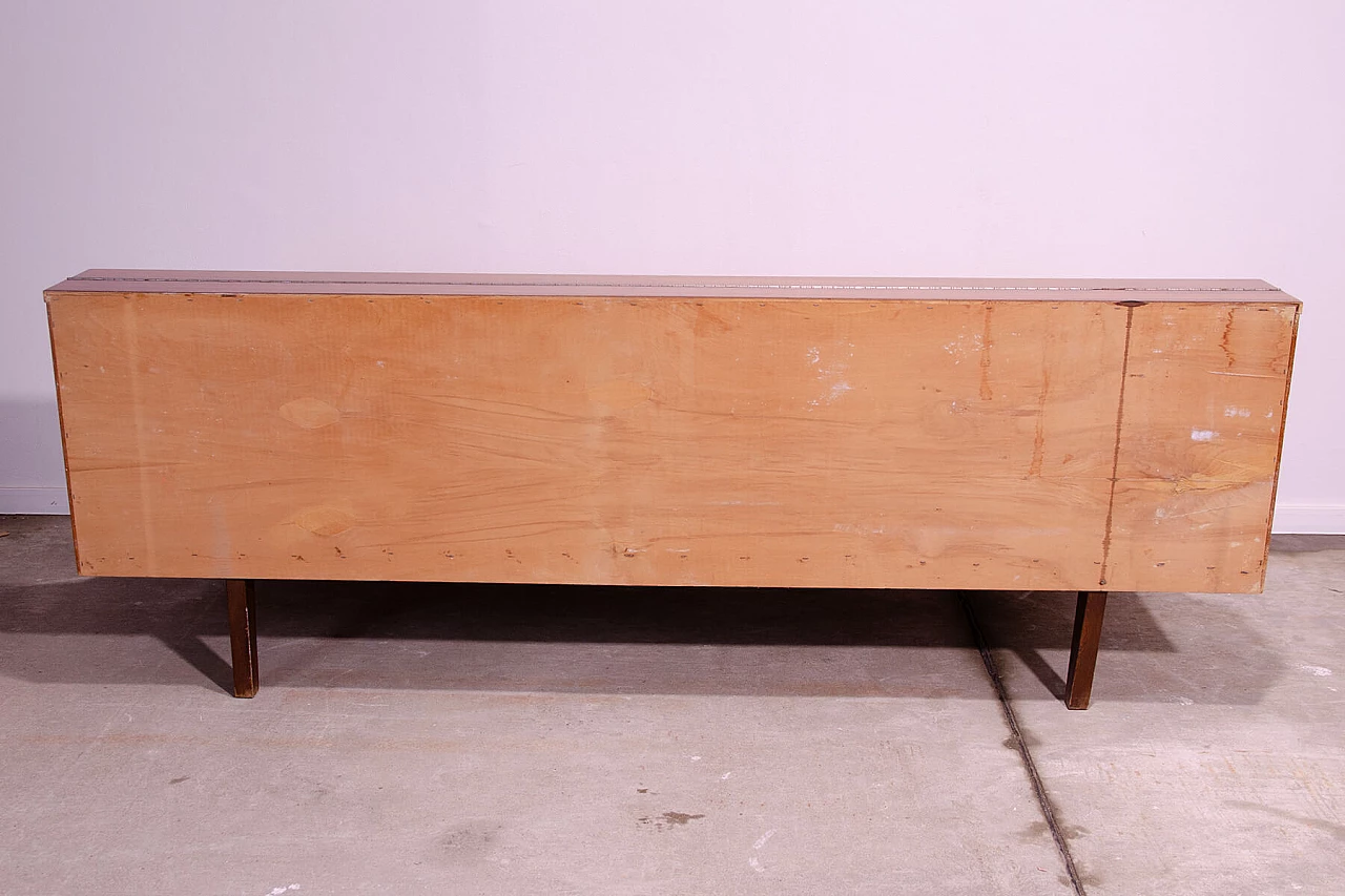 Divano letto cecoslovacco in legno impiallacciato frassino, anni '70 17