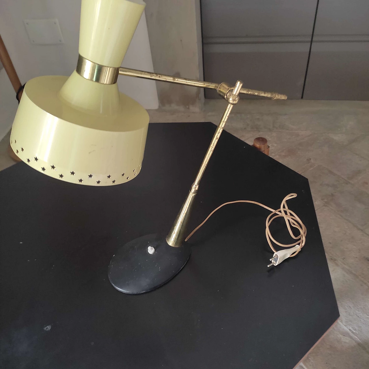 Metal table lamp by Angelo Lelli for Arredoluce, 1950s 2