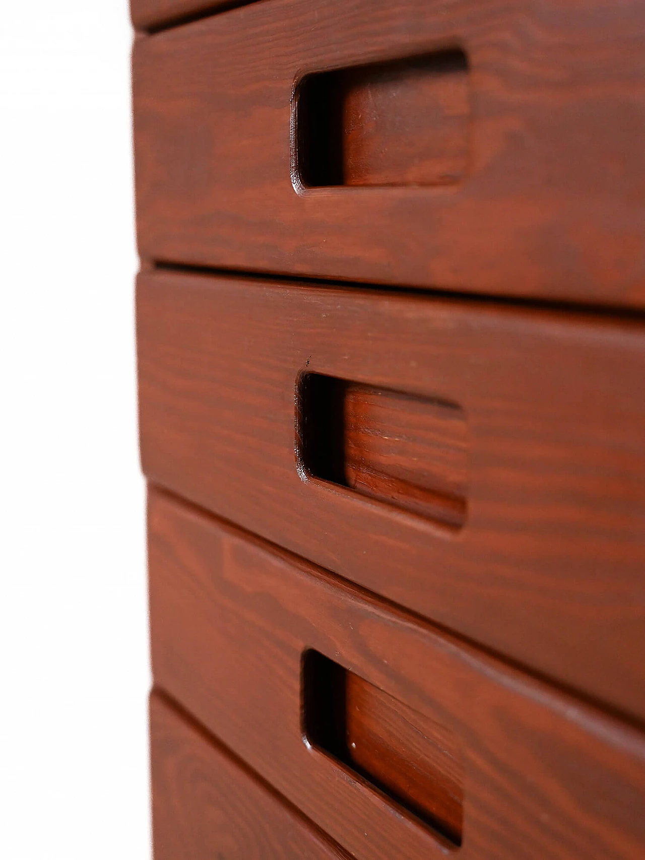 Scandinavian wood chest of drawers with nine compartments, 1960s 8