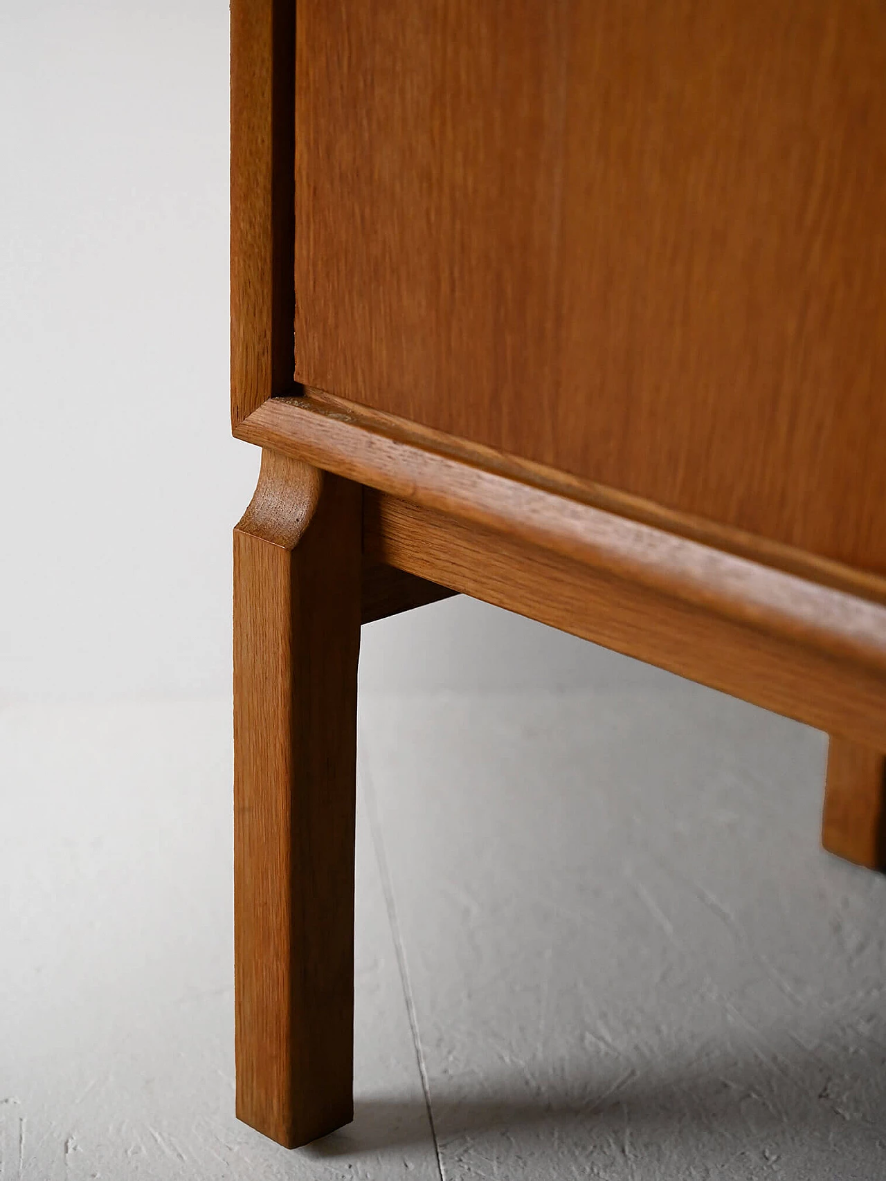 Scandinavian oak bookcase with display case, 1960s 8