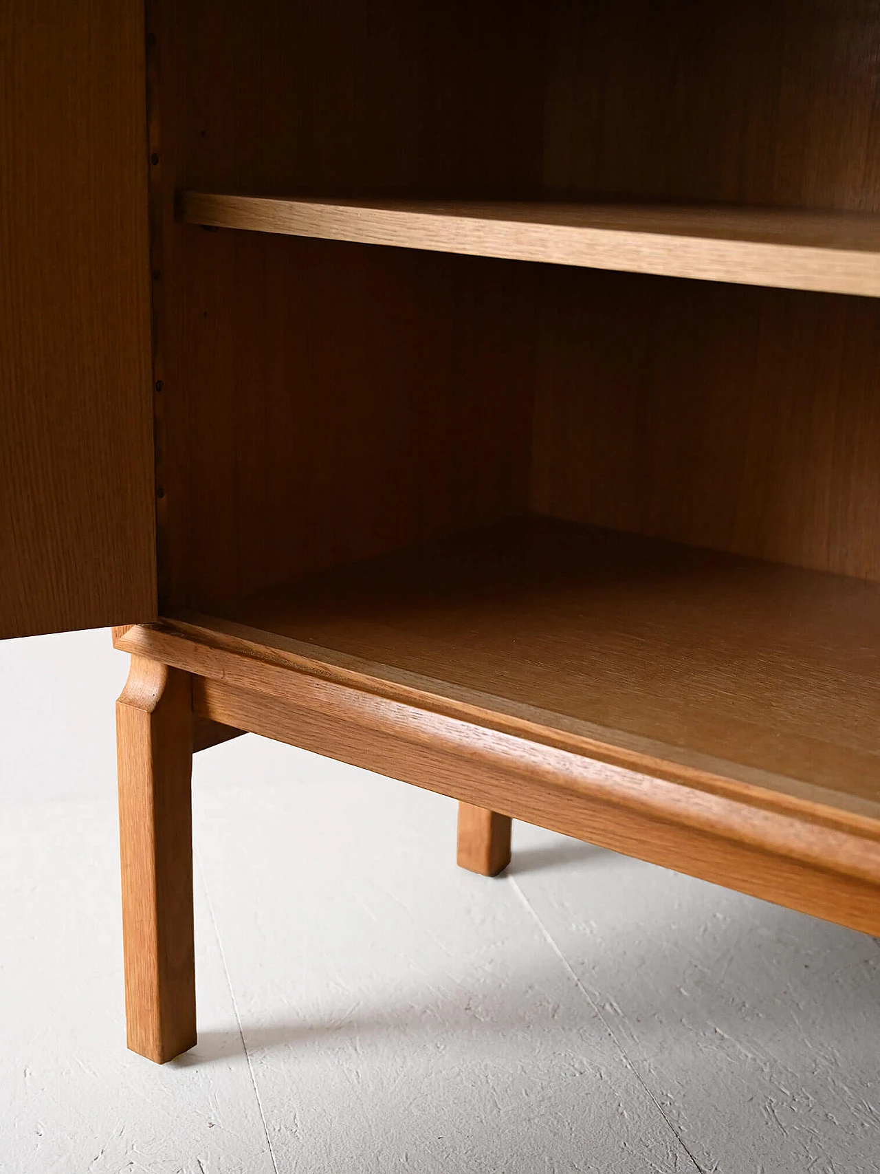 Scandinavian oak bookcase with display case, 1960s 9