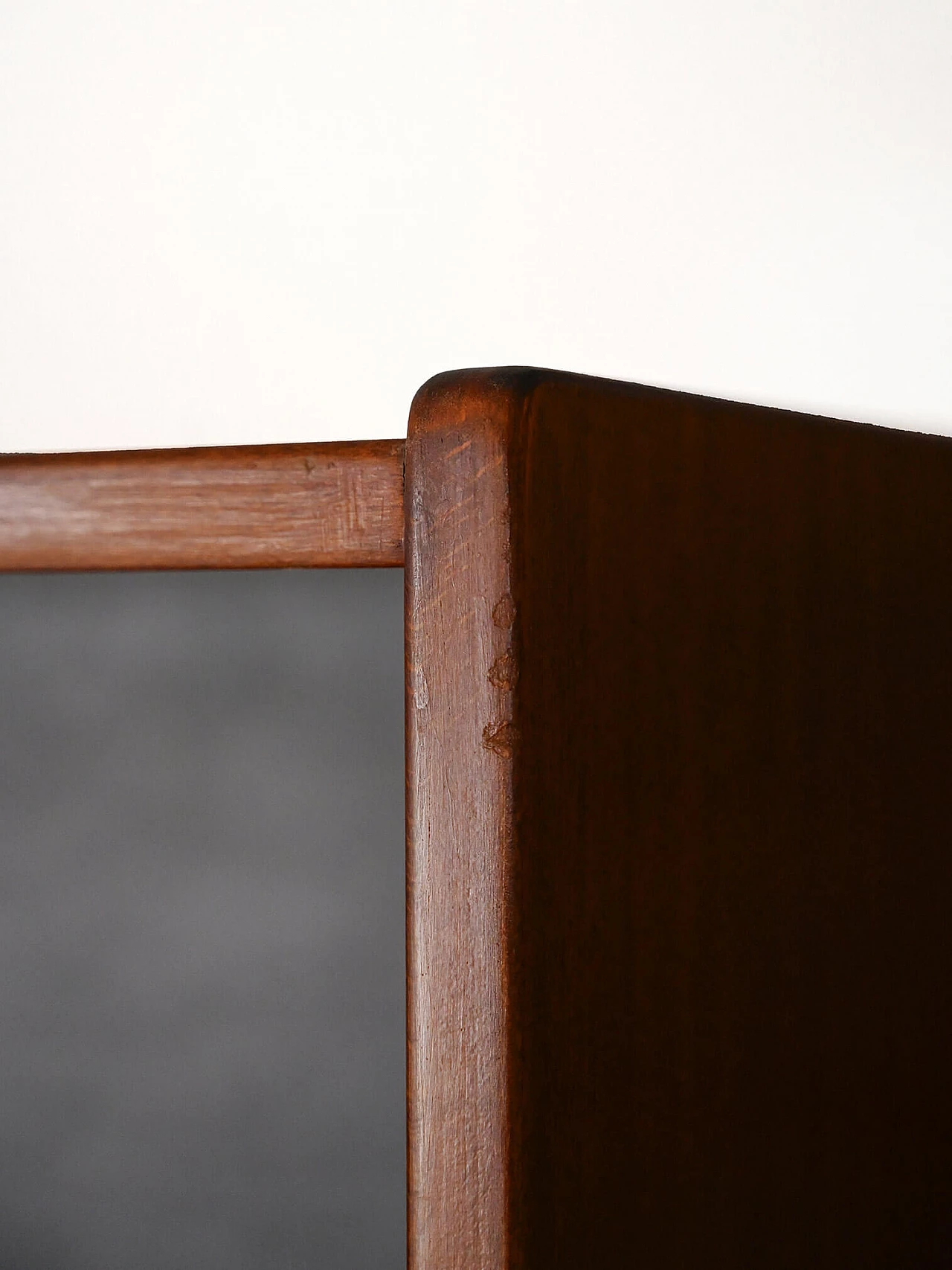 Pair of Scandinavian teak bookcases with black bottom, 1960s 9