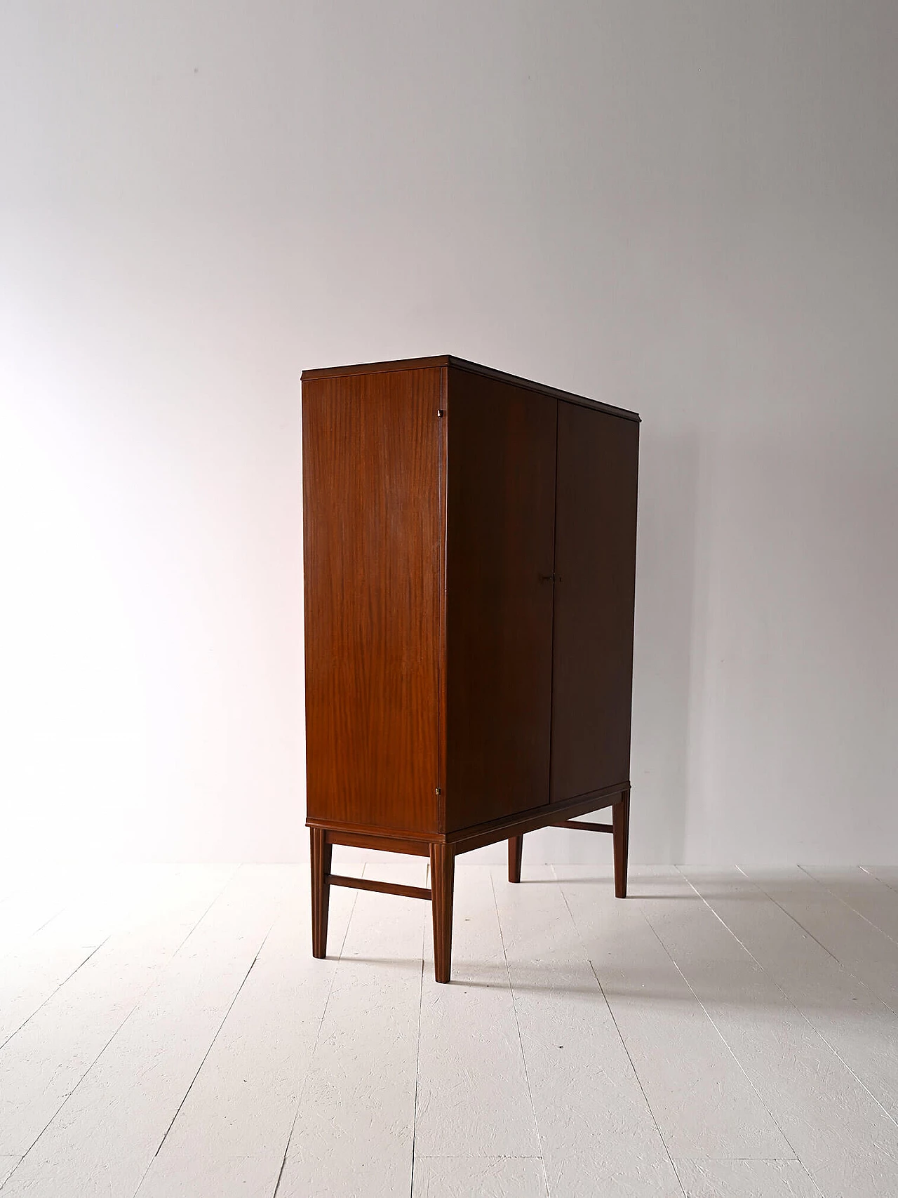 Scandinavian mahogany cabinet with hinged doors, 1960s 4