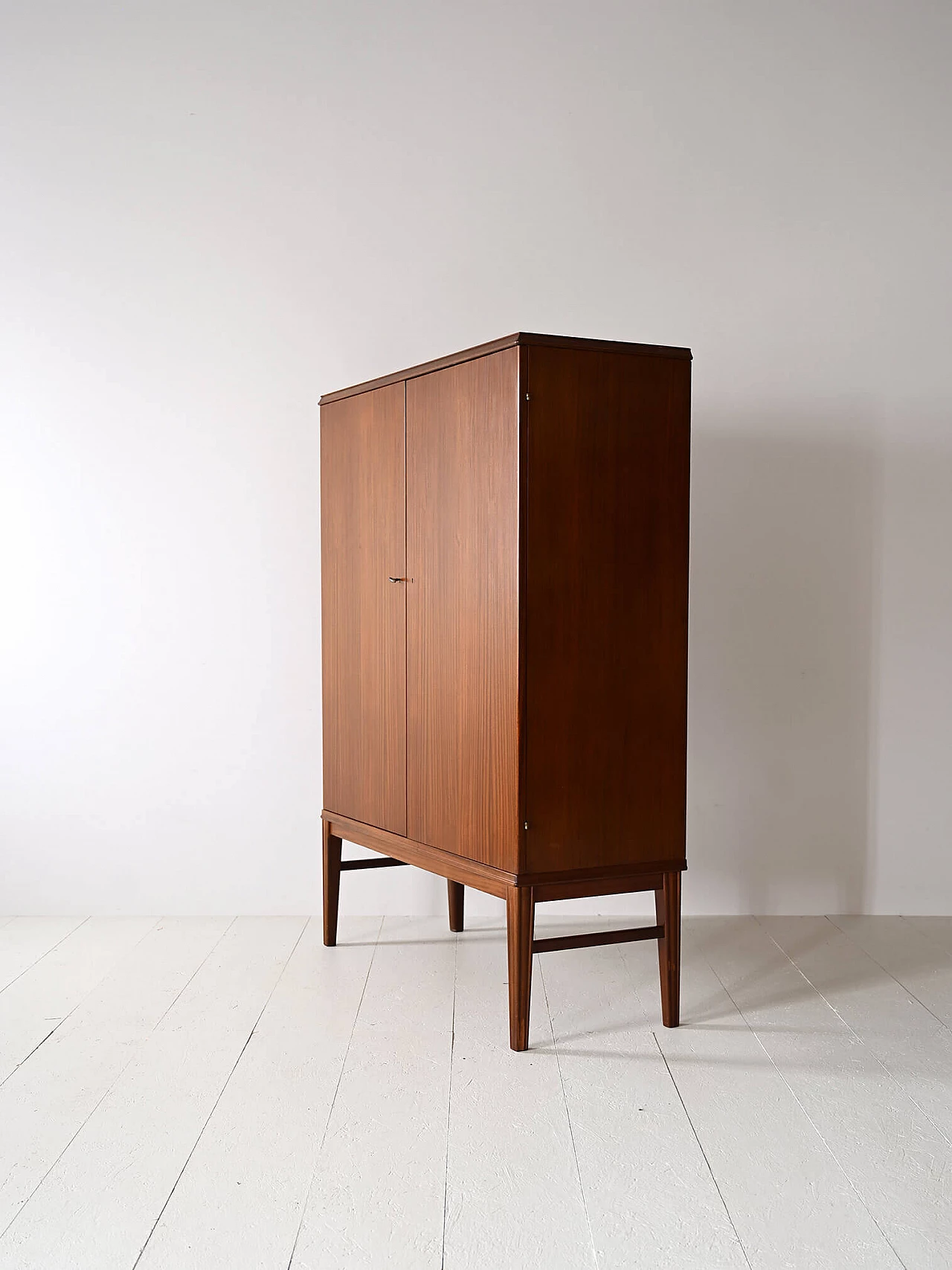 Scandinavian mahogany cabinet with hinged doors, 1960s 5
