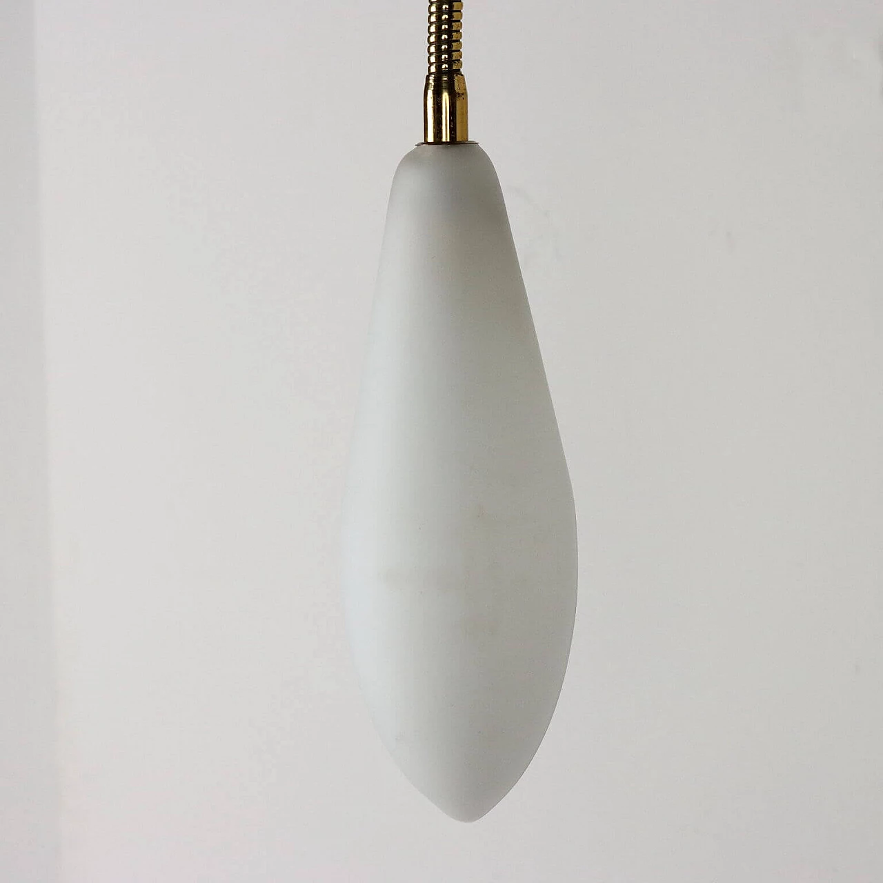 Brass and glass wall light with flexible stem, 1960s 5