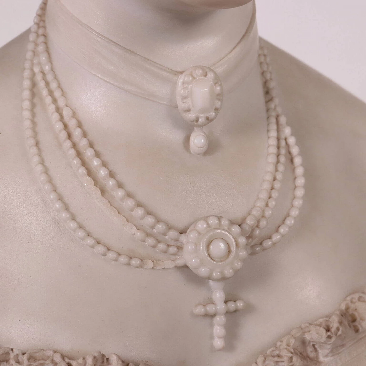 Busto femminile, scultura in marmo di Carrara, '800 5