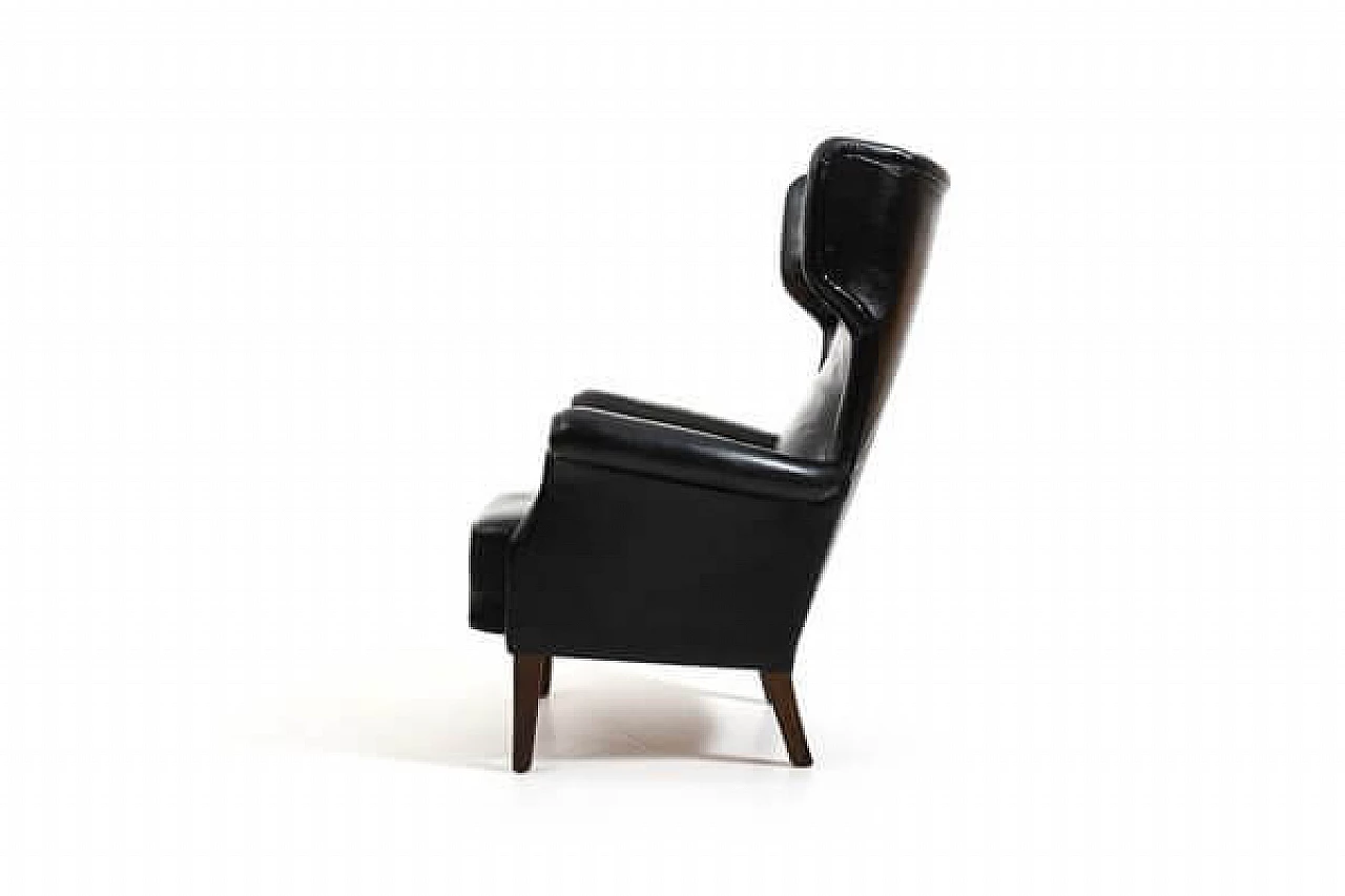Oak and leather 8023 armchair by Fritz Hansen, 1950s 2