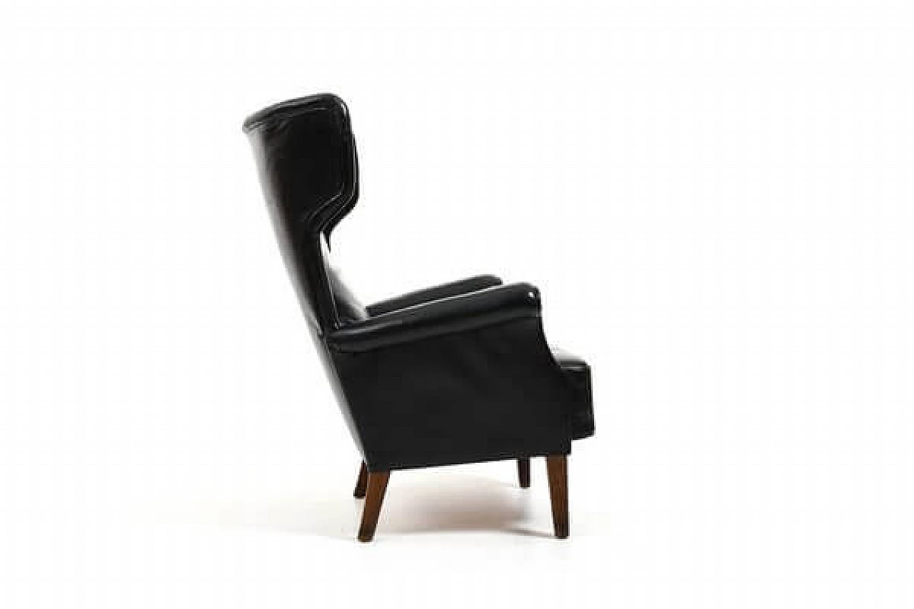 Oak and leather 8023 armchair by Fritz Hansen, 1950s 3