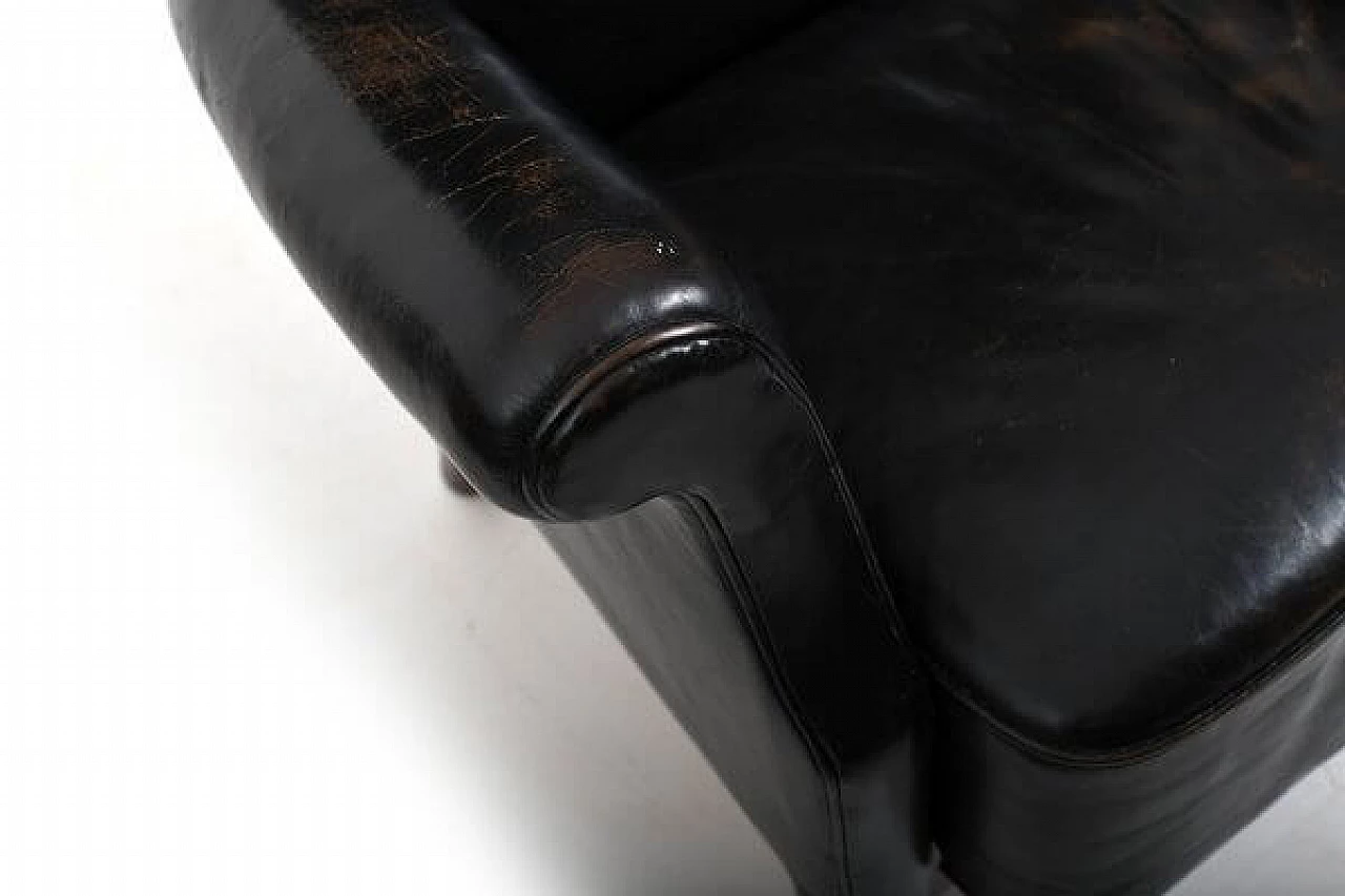 Oak and leather 8023 armchair by Fritz Hansen, 1950s 12