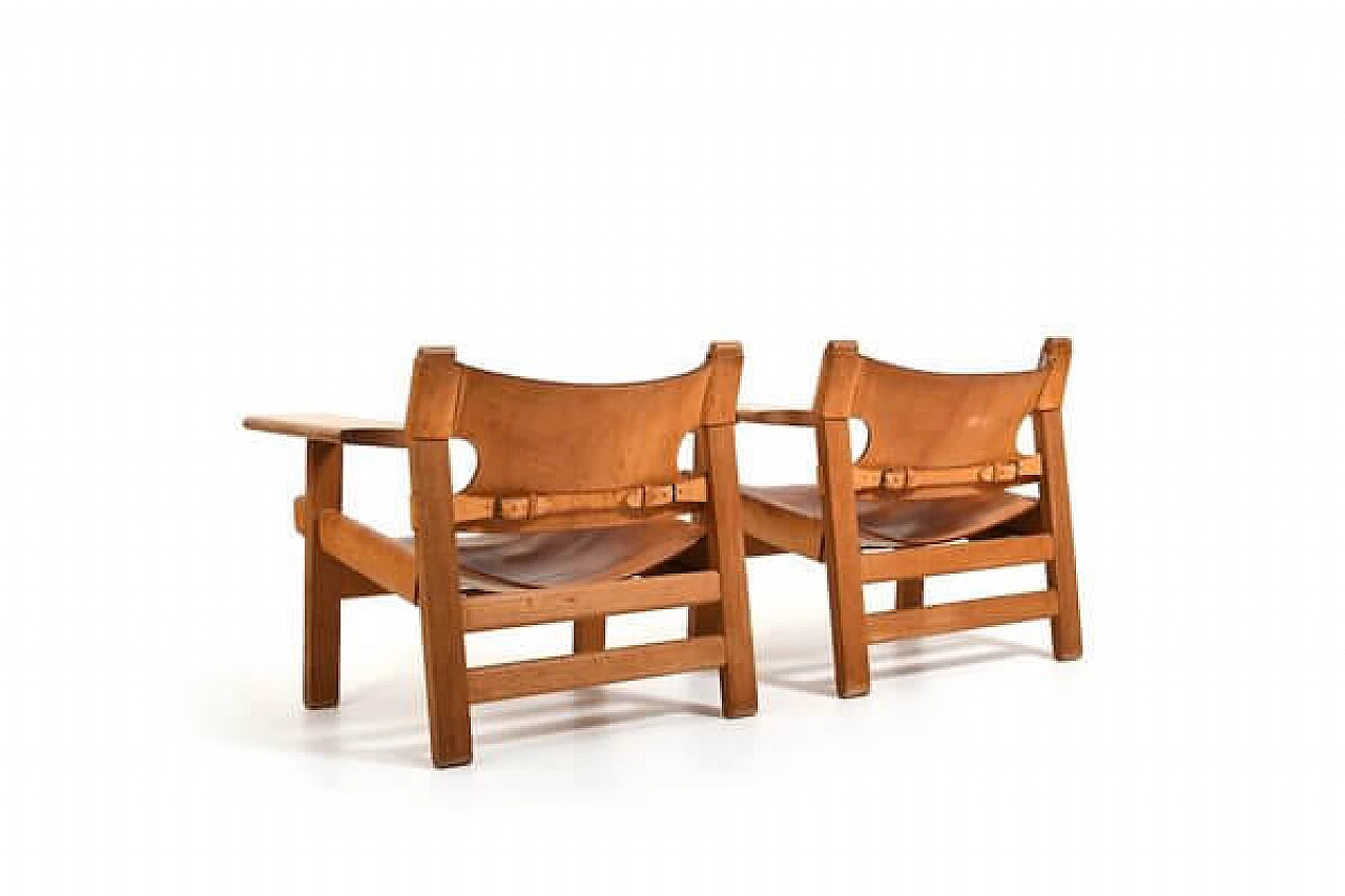 Pair of BM2226 armchairs by Børge Mogensen for Fredericia, 1960s 7