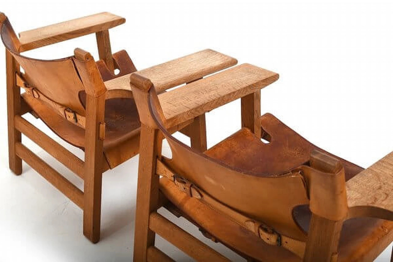 Pair of BM2226 armchairs by Børge Mogensen for Fredericia, 1960s 12