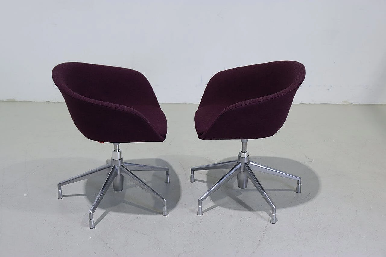 Coppia di poltrone Duna 02 di Lievore Altherr Molina per Arper, anni 2000 3