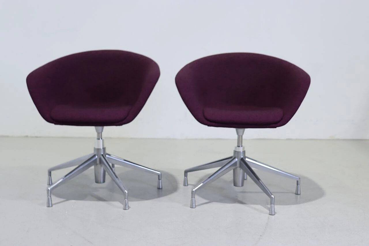 Coppia di poltrone Duna 02 di Lievore Altherr Molina per Arper, anni 2000 5