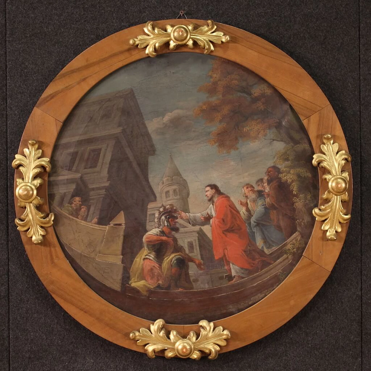 The healing of the centurion's servant, oil on round canvas, first half of the 19th century 1