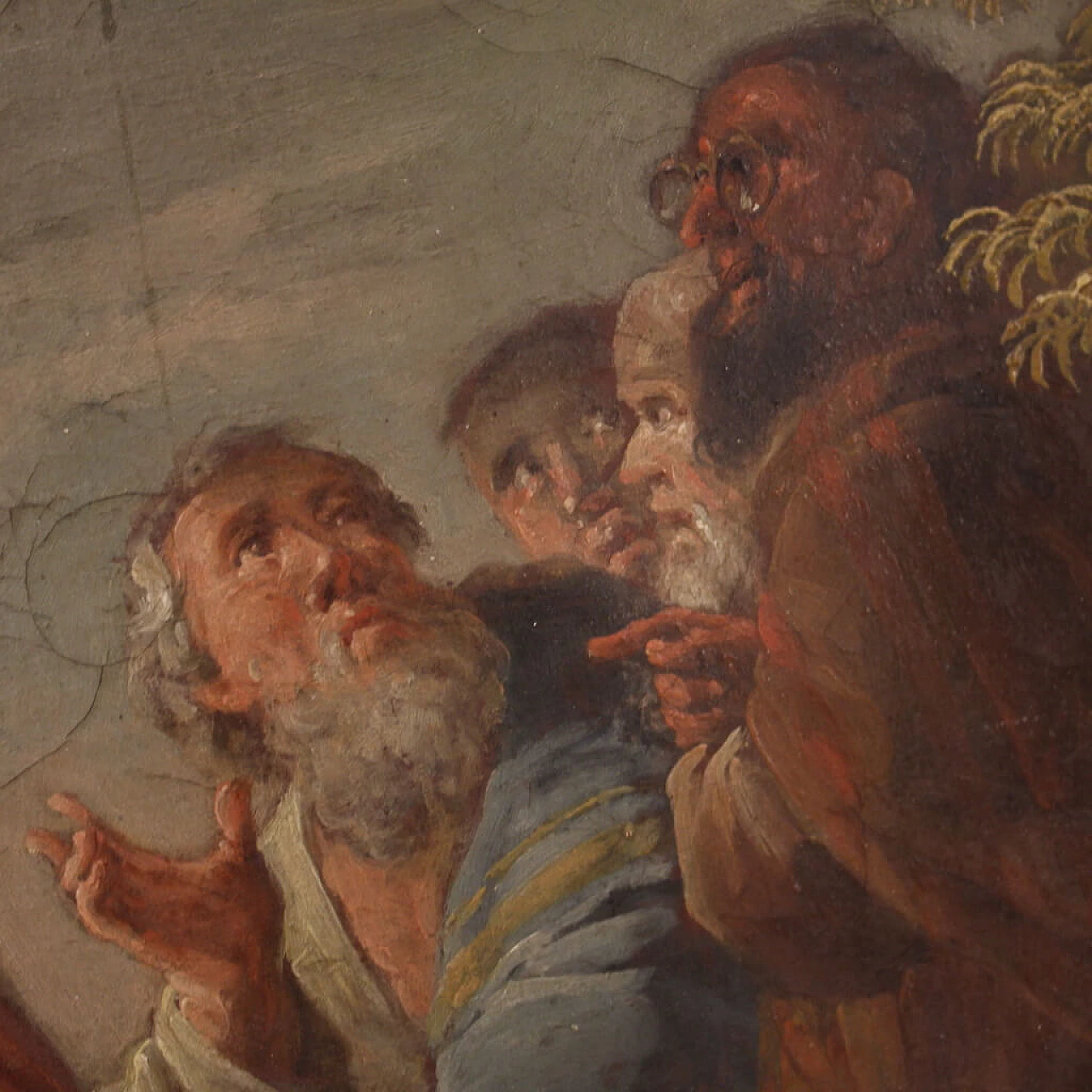 The healing of the centurion's servant, oil on round canvas, first half of the 19th century 6