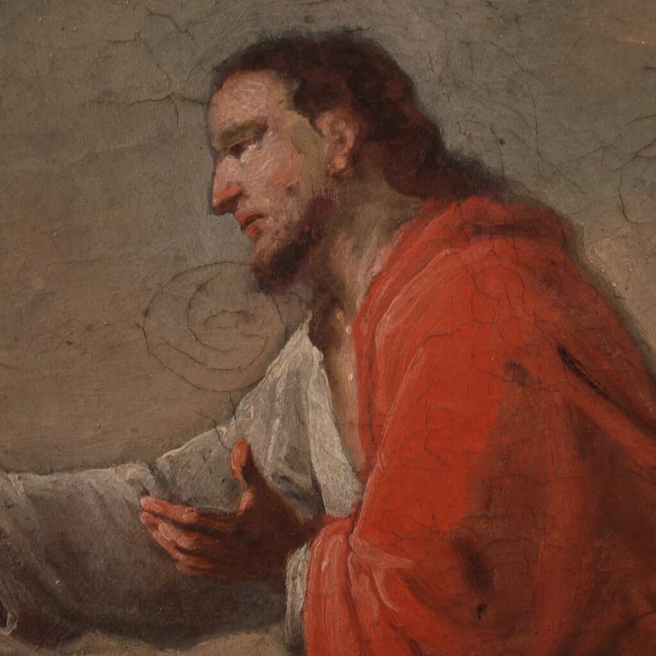 The healing of the centurion's servant, oil on round canvas, first half of the 19th century 7