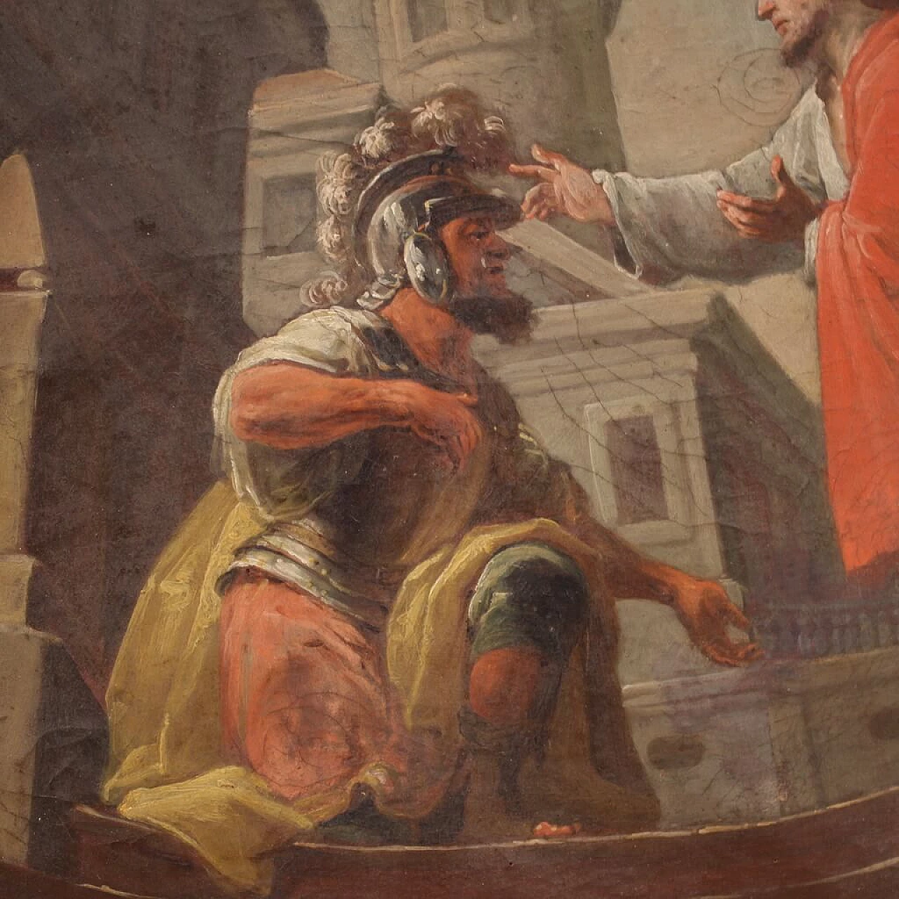 The healing of the centurion's servant, oil on round canvas, first half of the 19th century 9