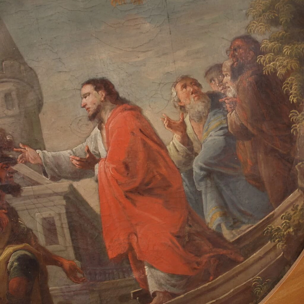 The healing of the centurion's servant, oil on round canvas, first half of the 19th century 10