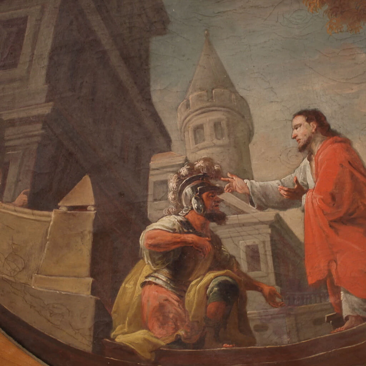 The healing of the centurion's servant, oil on round canvas, first half of the 19th century 11