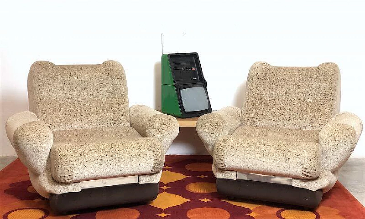 Pair of Space Age armchairs, 1970s 1