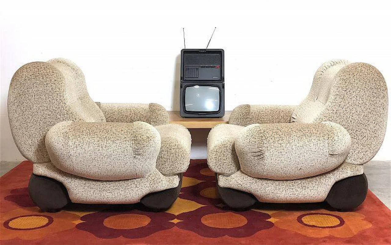 Pair of Space Age armchairs, 1970s 2