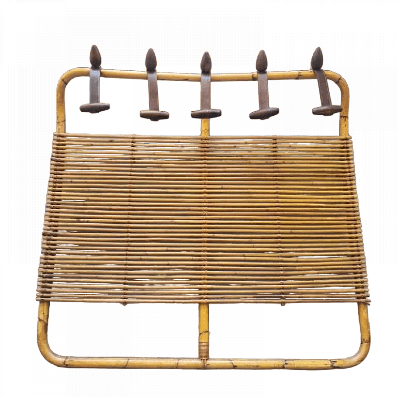 Rattan coat rack, 1960s 4