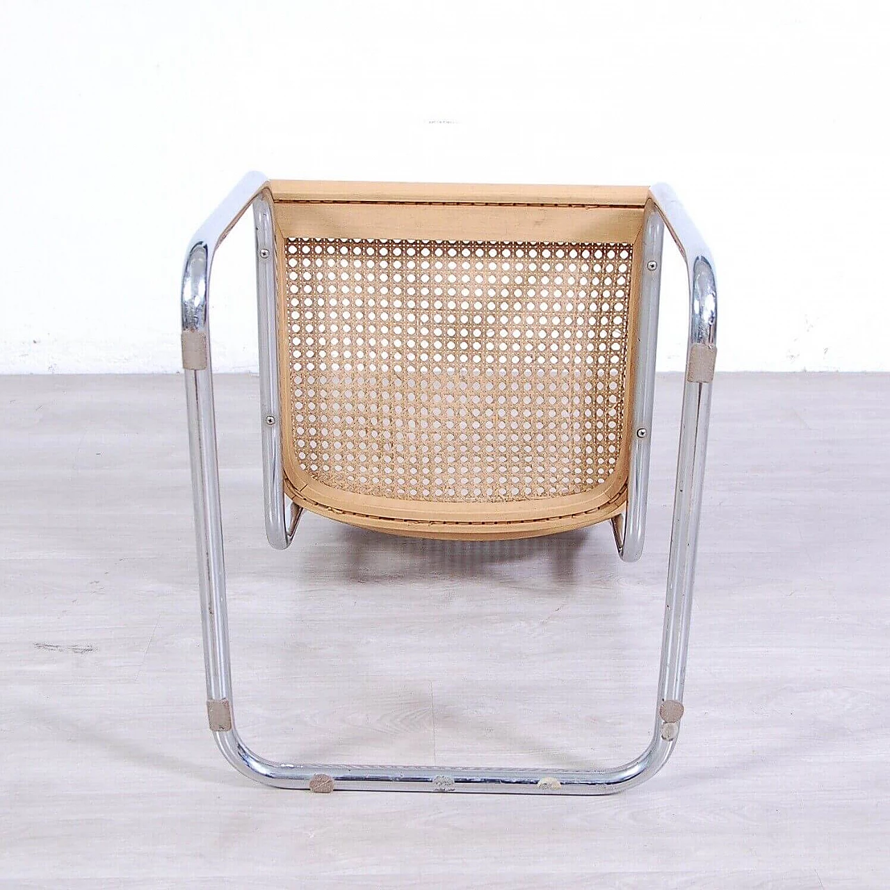 4 Cesca B32 beech and Vienna straw chairs by Marcel Breuer, 1970s 10