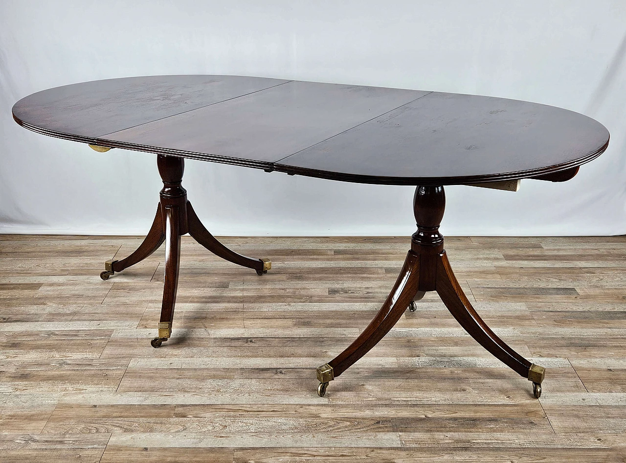 English mahogany extending table, early 20th century 41