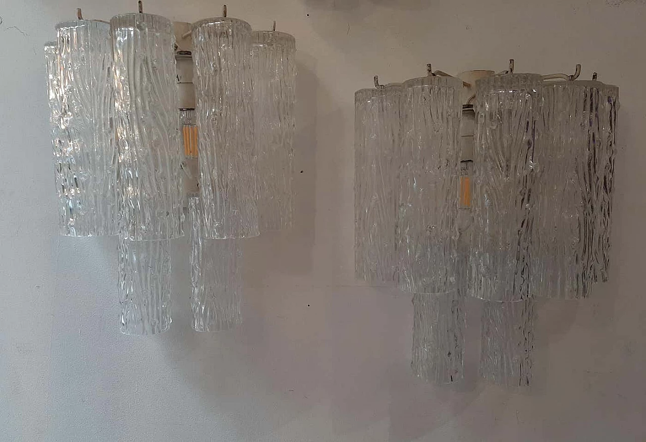 Coppia di lampada da parete di Toni Zuccheri per Venini, anni '60 3