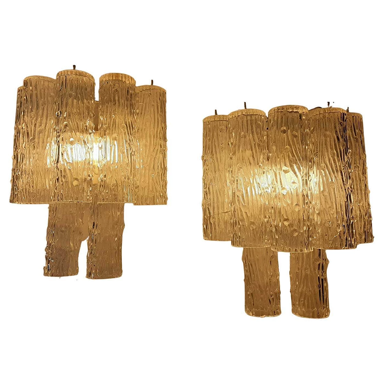 Pair of wall lamp by Toni Zuccheri for Venini, 1960s 11